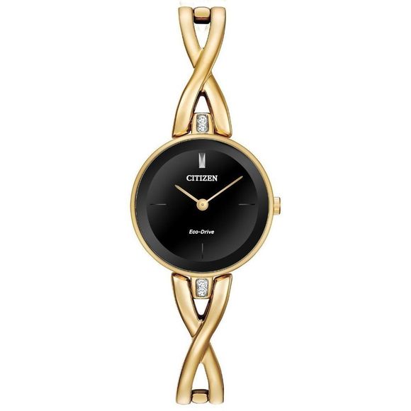 SALE! Citizen's Women's Black Dial Gold Watch - Picture 1 of 3